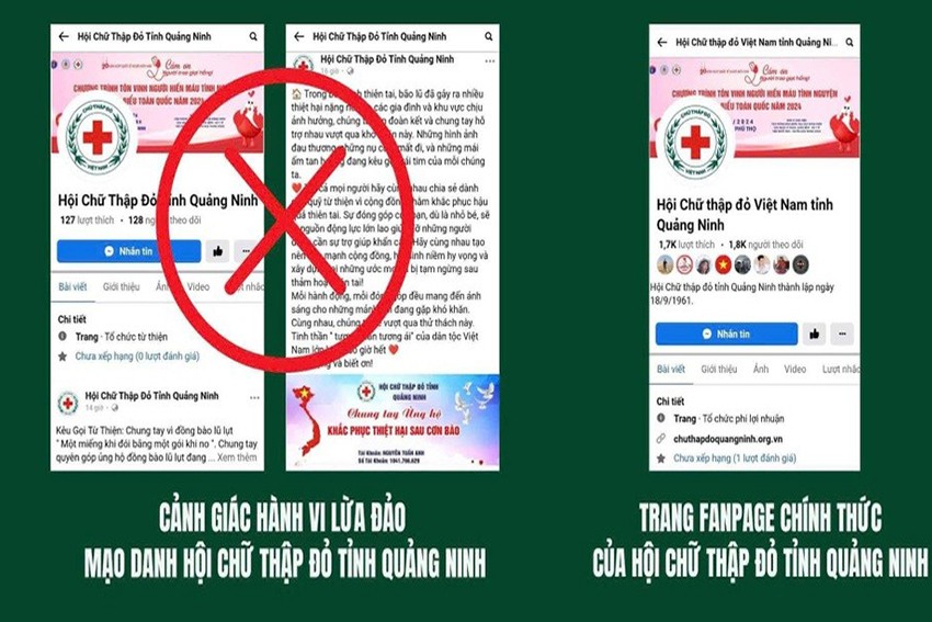 Cảnh giác lừa đảo kêu gọi từ thiện, quyên góp ủng hộ người dân vùng lũ trên không gian mạng